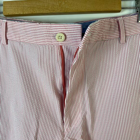 Peter Millar Crown Crafted Size 38 Matlock Seersucker Performance Golf Shorts - Picture 2 of 7